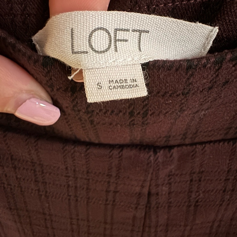 2 pairs of LOFT pointe leggings plaid